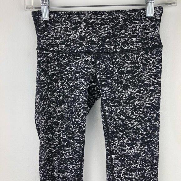 Lululemon Wunder Under Pant III Iced Wave  White Black - 2 - Picture 5 of 10